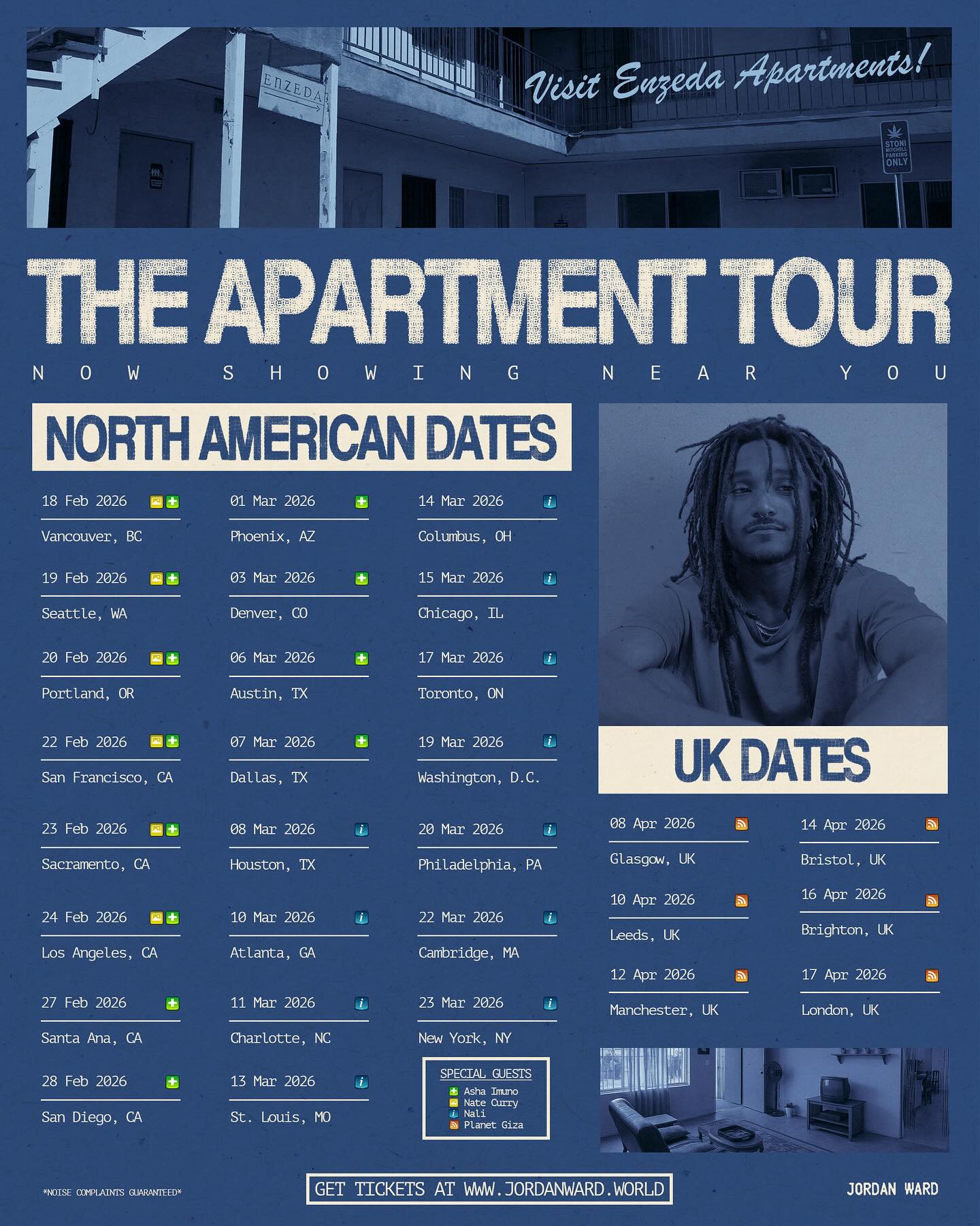 Jordan Ward Tour Poster 2026